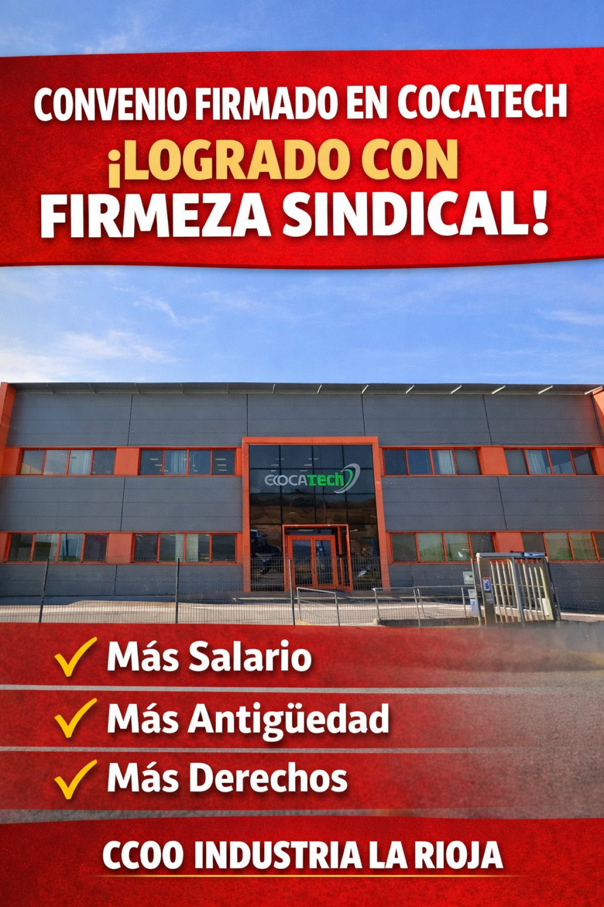 Acuerdo en Cocatech fruto de la firmeza sindical