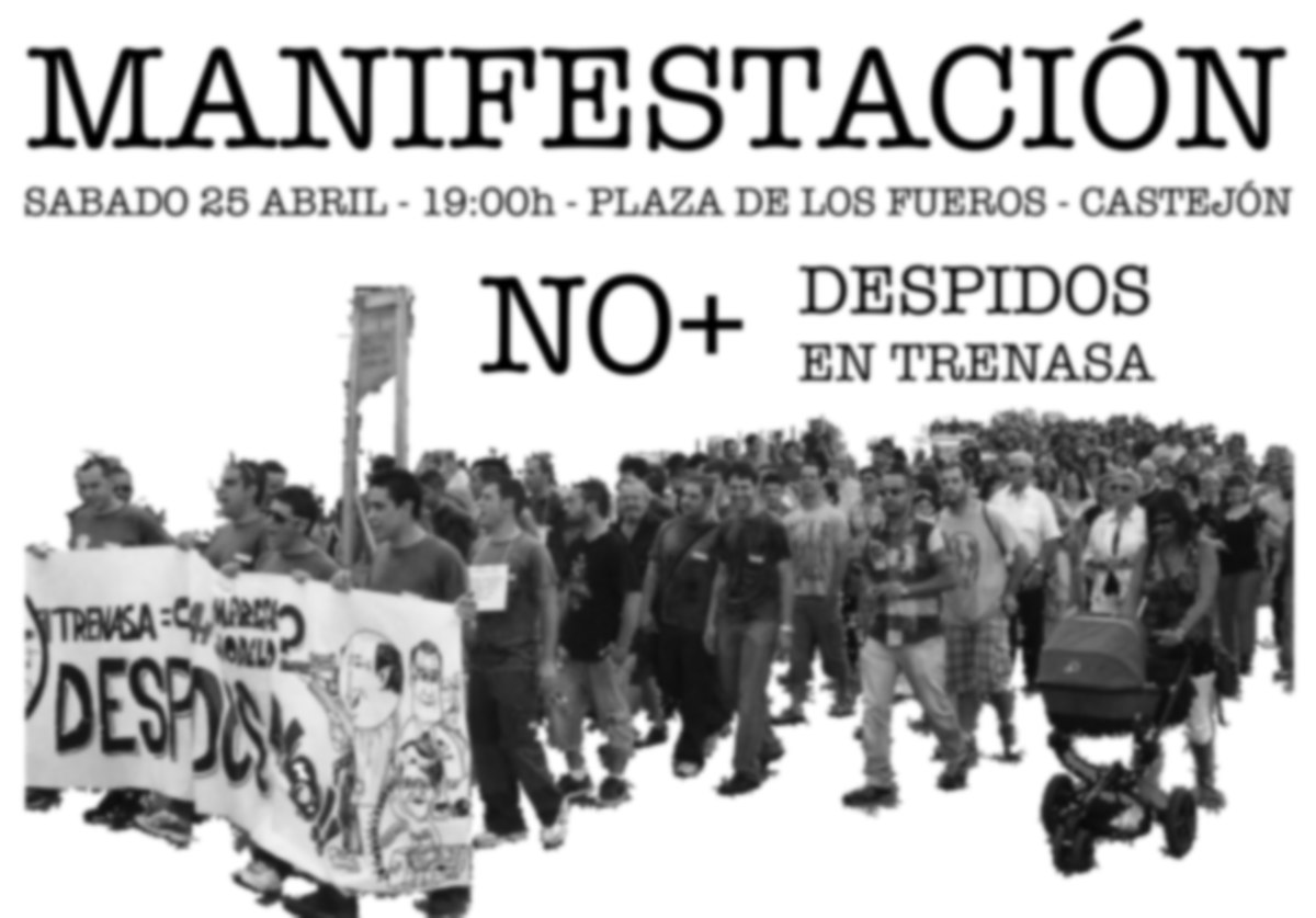 Cartel Manifestacion Trenasa