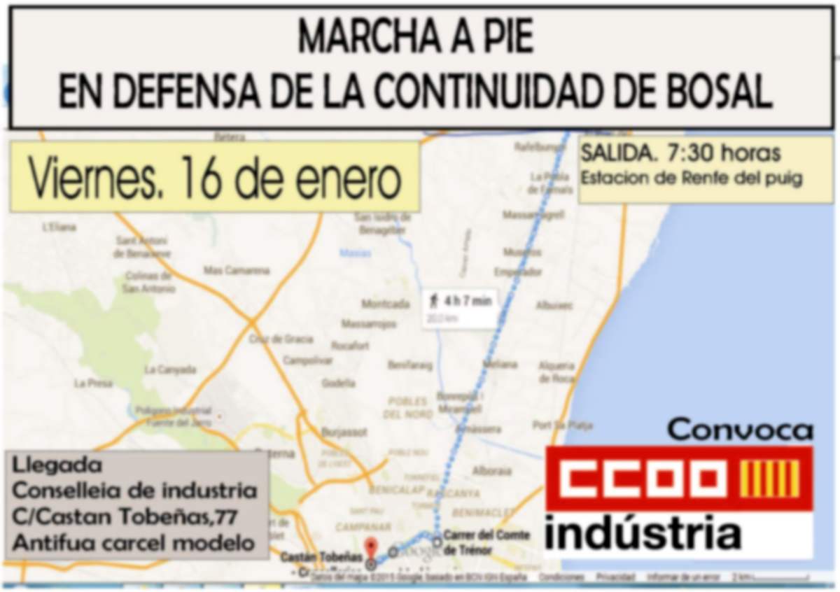 recorrido de la marcha