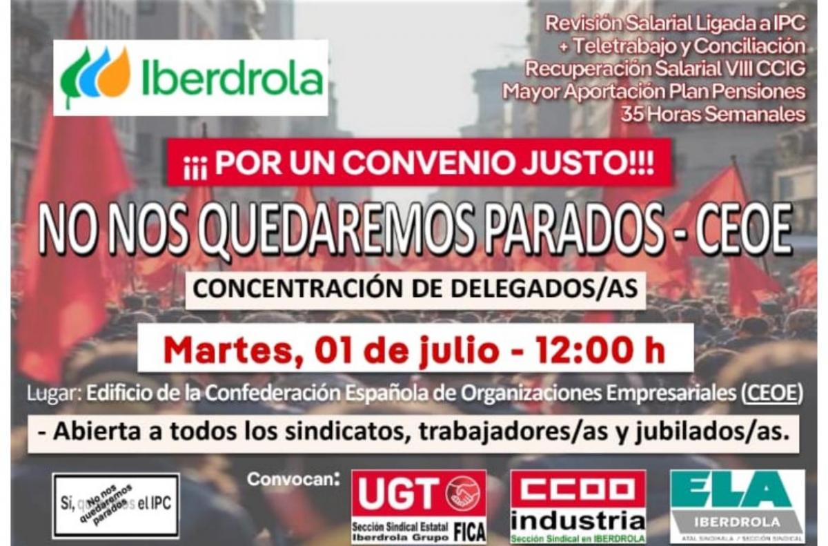 Cartel de la concentracin del 1 de julio