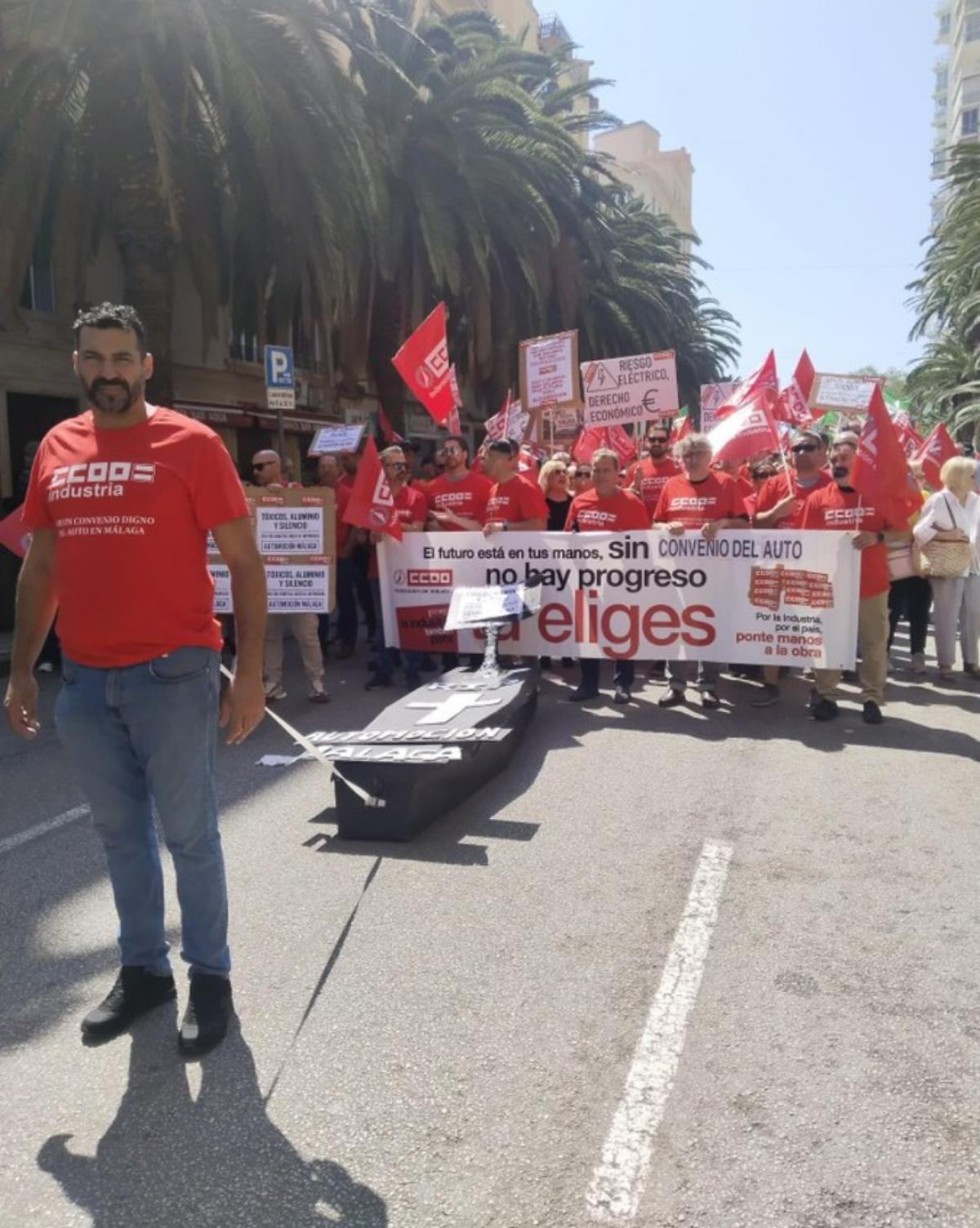 Éxito rotundo en la huelga del Sector de Automoción de CCOO Industria Málaga.