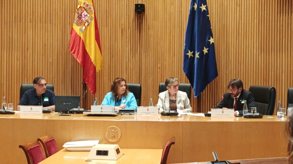 A la izquierda de la imagen, el representante de CCOO de Industria