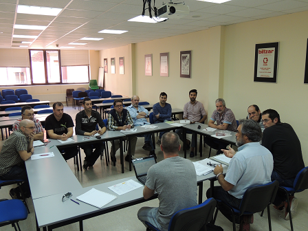 Delegados del sector siderrgico en la jornada de hoy