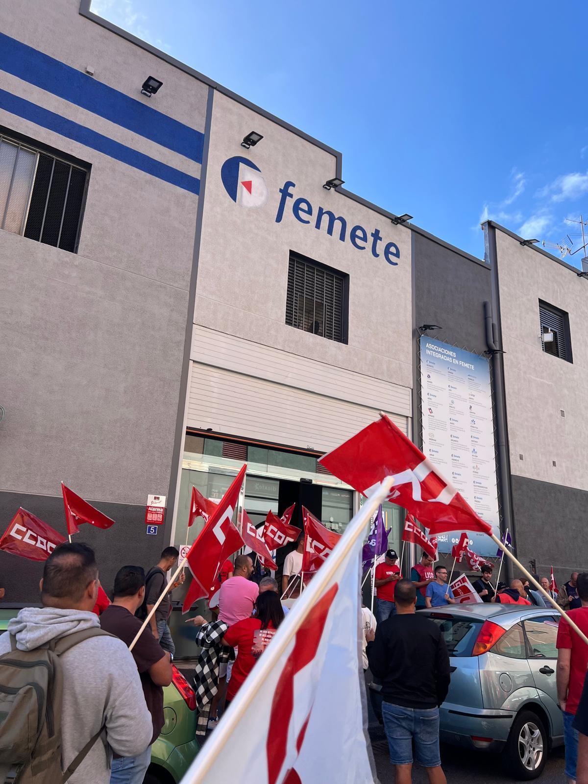 Protestas ante FEMETE