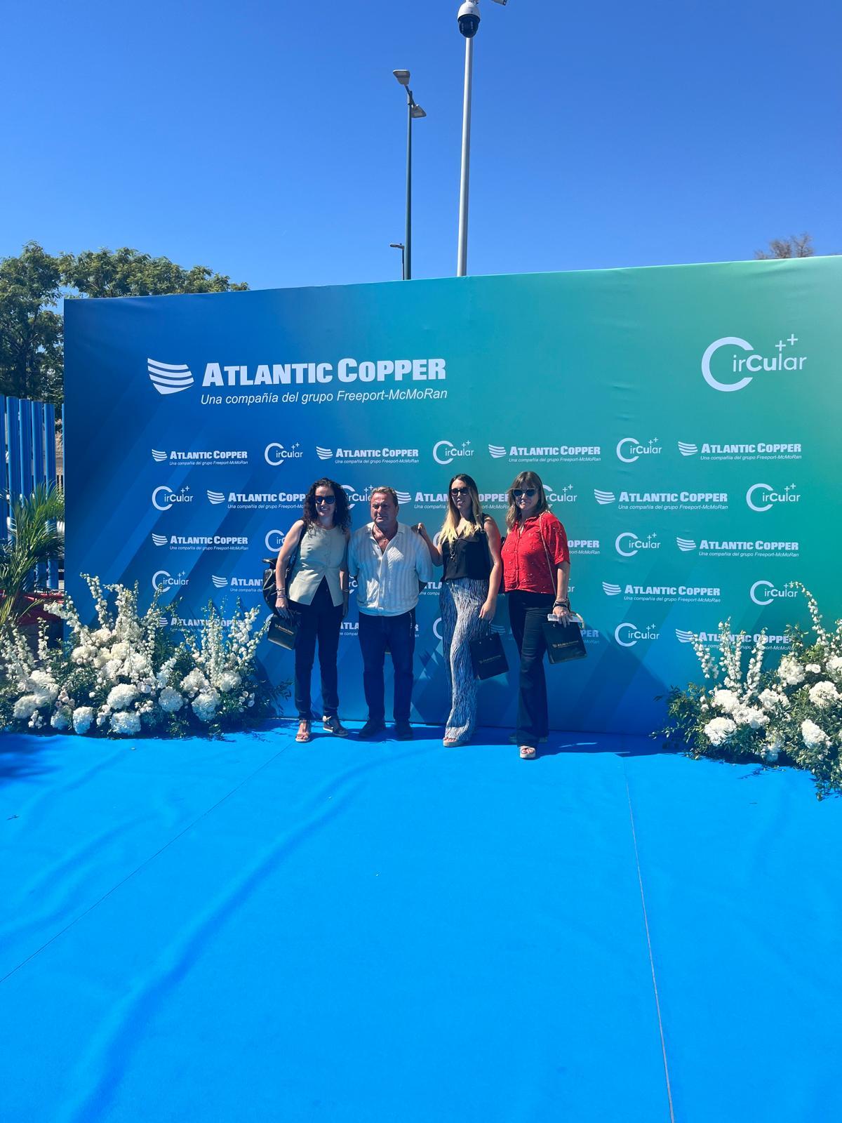 Delegación de la Federación Industria CCOO de Andalucía en Huelva en la planta Cicrular de Atlantic Copper.