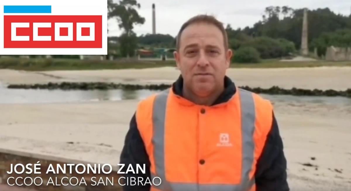 Jos Antonio Zan, responsable da seccin sindical de CCOO en Alcoa-San Cibrao