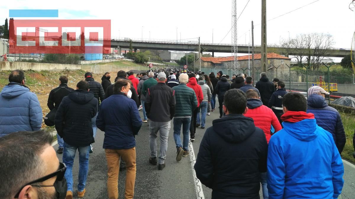 Manifestación na Coruña para esixir medidas de seguridade na refinaría