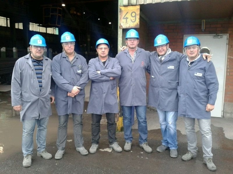 La delegacin de Industria de CCOO durante su visita a Gerdau Basauri