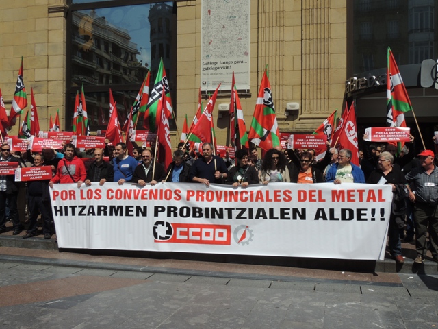 Delegados y delegadas de Gipuzkoa en defensa del Convenio Provincial