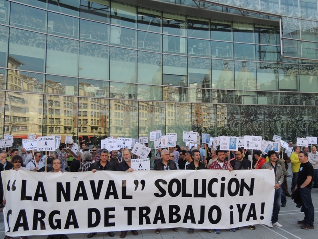 Los trabajadores de La Naval exigen carga de trabajo para la permanencia del astillero