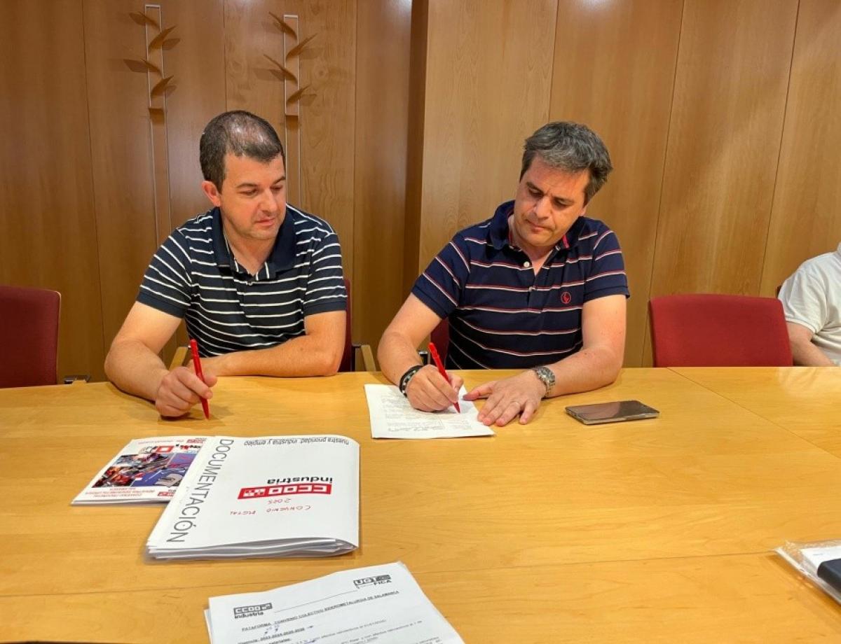 CCOO Firma el Convenio Siderometalrgico de la Provincia de Salamanca