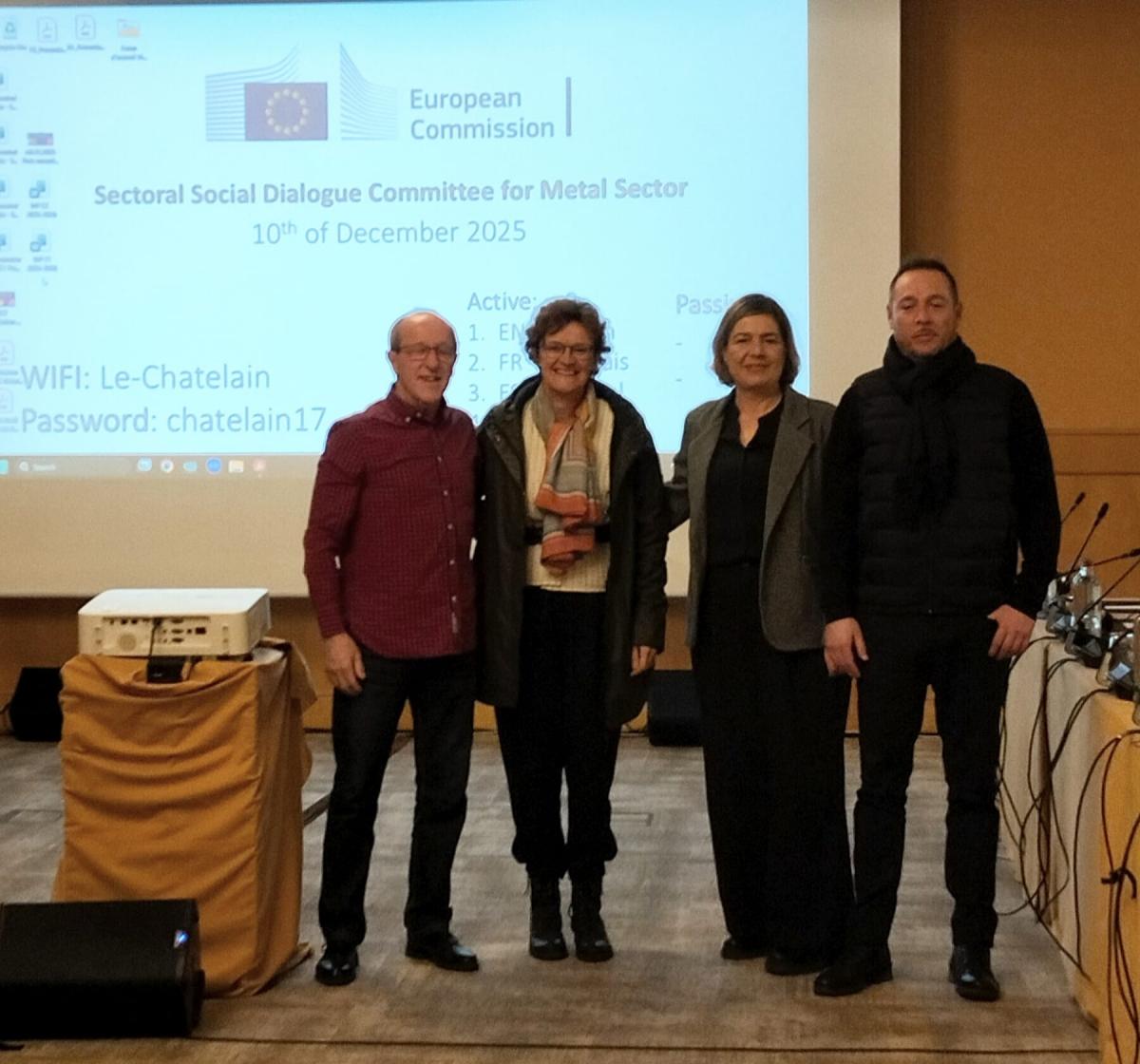 Representantes de CCOO de Industria en la reunión del metal europeo