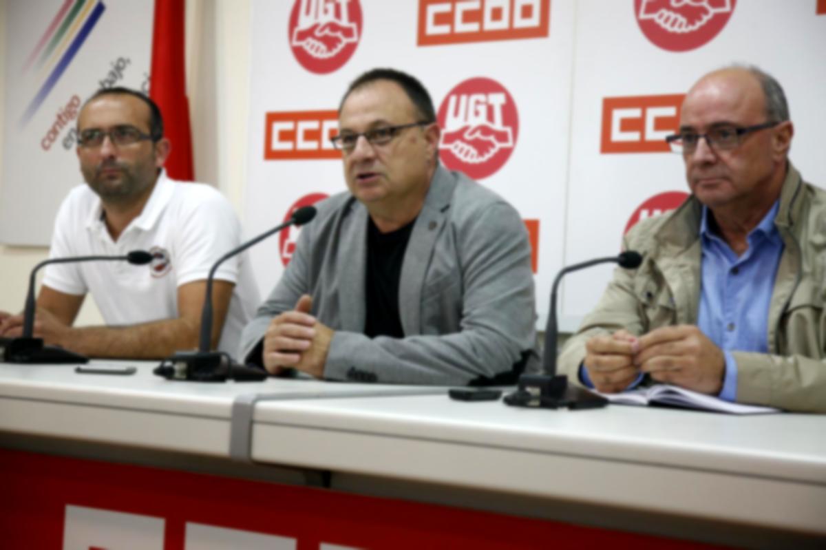 Agustn Martn, secretario general de CCOO de Industria, en la rueda de prensa de esta maana