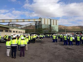 Trabajadores en la concentracin 