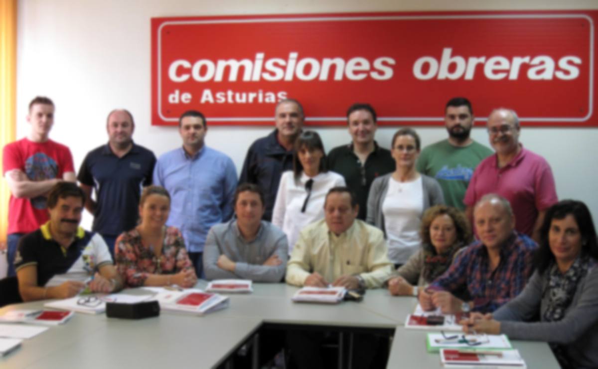 Delegados de CCOO de Industria de Asturias durante la jornada de formacin.