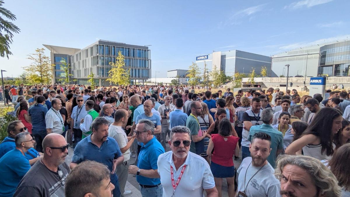 Concentración en Airbus Getafe en defensa del Teletrabajo