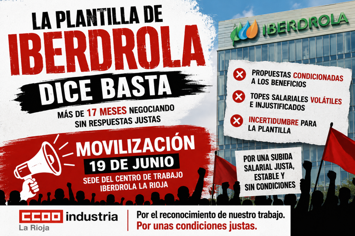 La plantilla de Iberdrola reclama salarios justos y el fin de la incertidumbre en la negociación colectiva.
