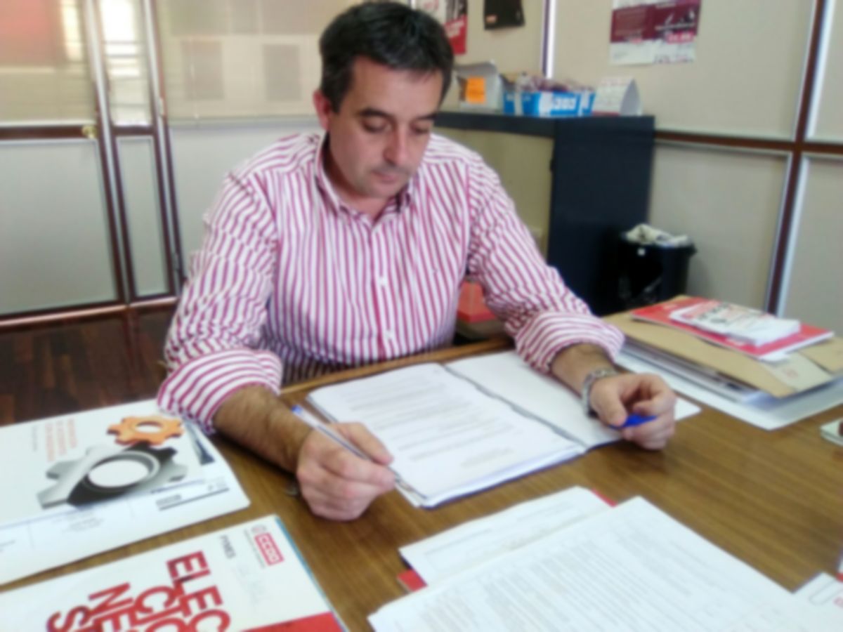 Antonio Correas, sec gral de CCOO Industria de Jan y de la seccin sindical en Clarton Horn