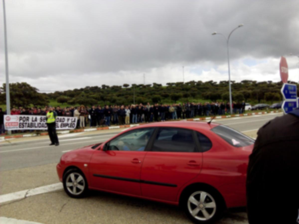 Reciente movilizacin de los trabajadores de la central nuclear de Almaraz