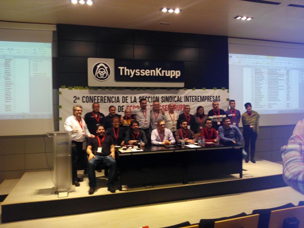 Ejecutiva de la seccin sindical interempresas de CCOO en ThyssenKrupp