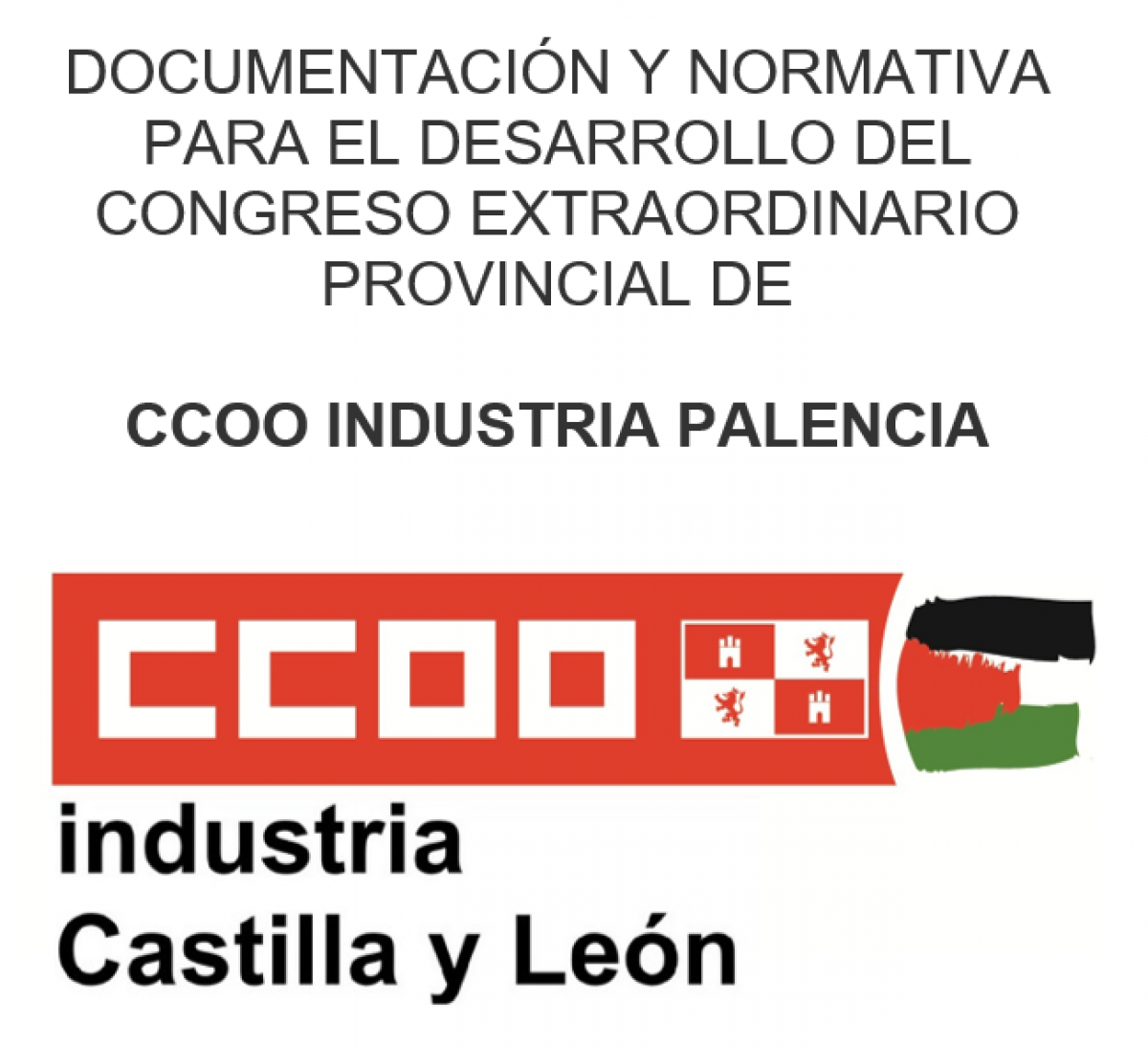 Documentación Congreso Extraordinario CCOO Industria Palencia