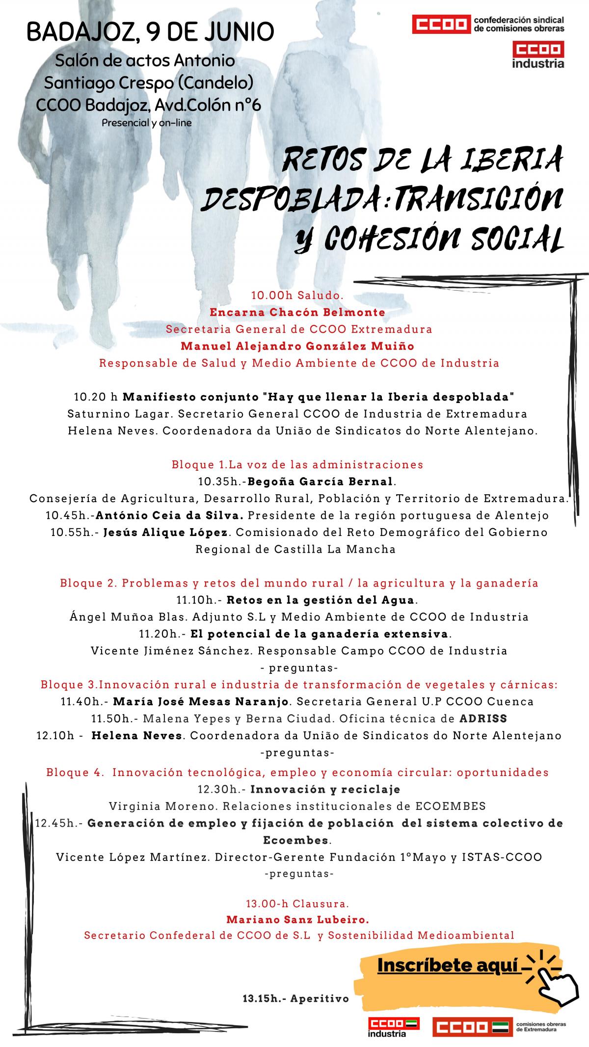 Cartel “Retos de la Iberia Despoblada: transición y cohesión social”