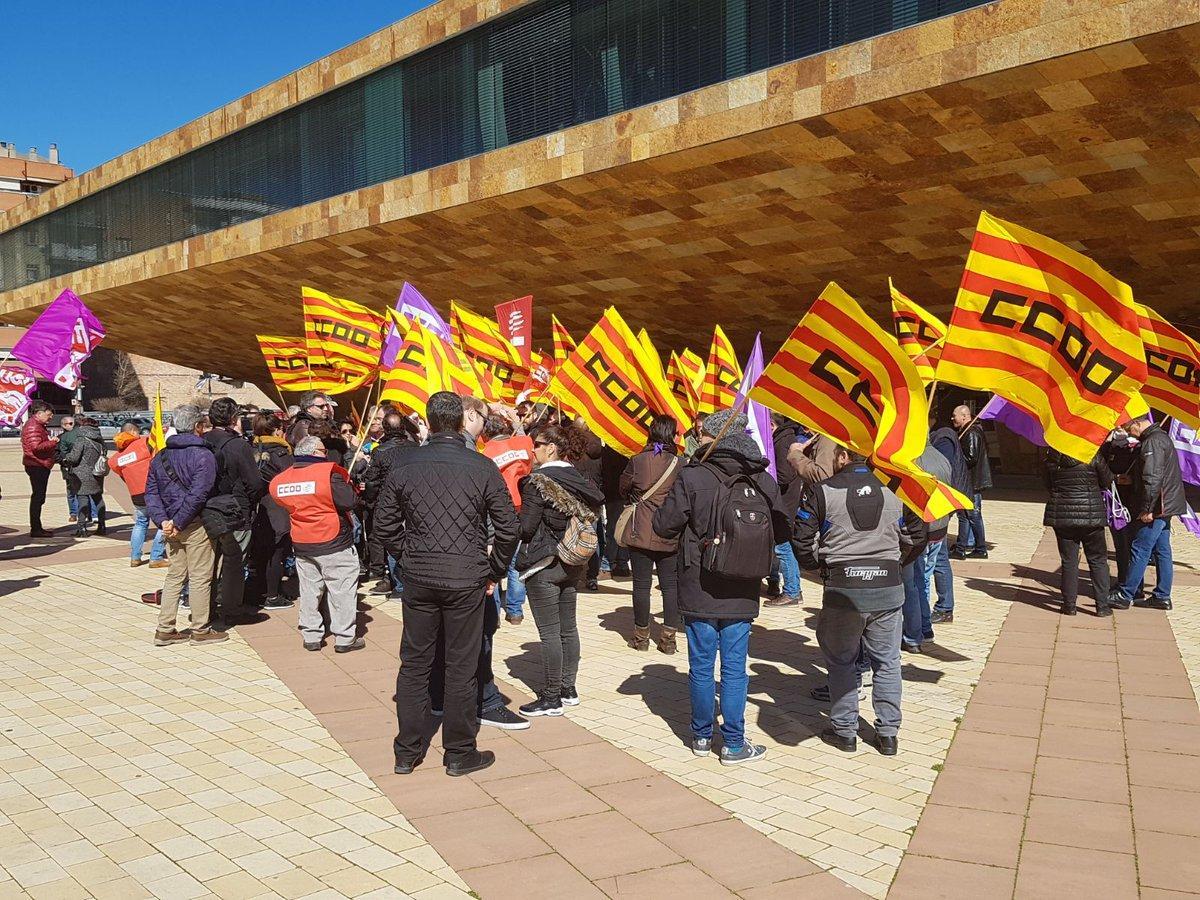 Una de las ltimas movilizaciones de CCOO contra la precariedad en el sector crnico