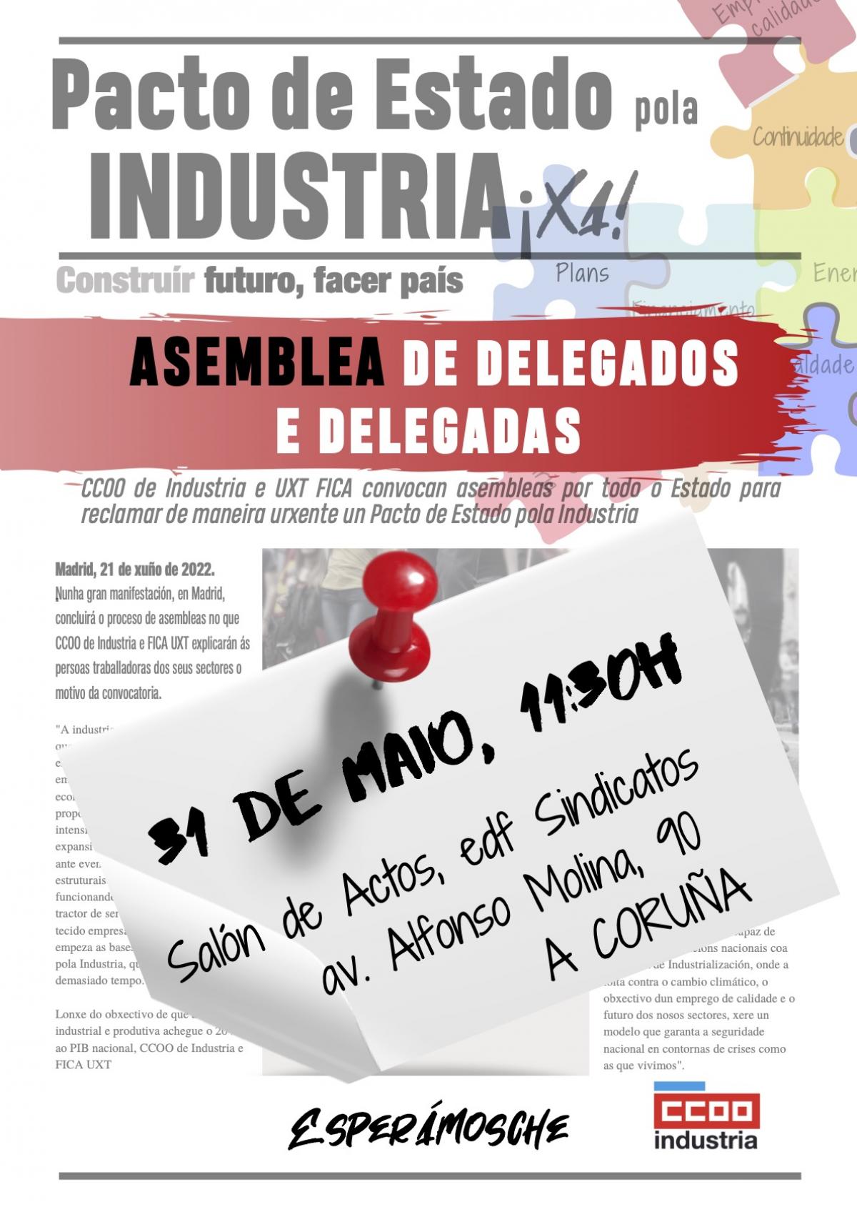 Asemblea Galicia Pacto de Estado Industria XA