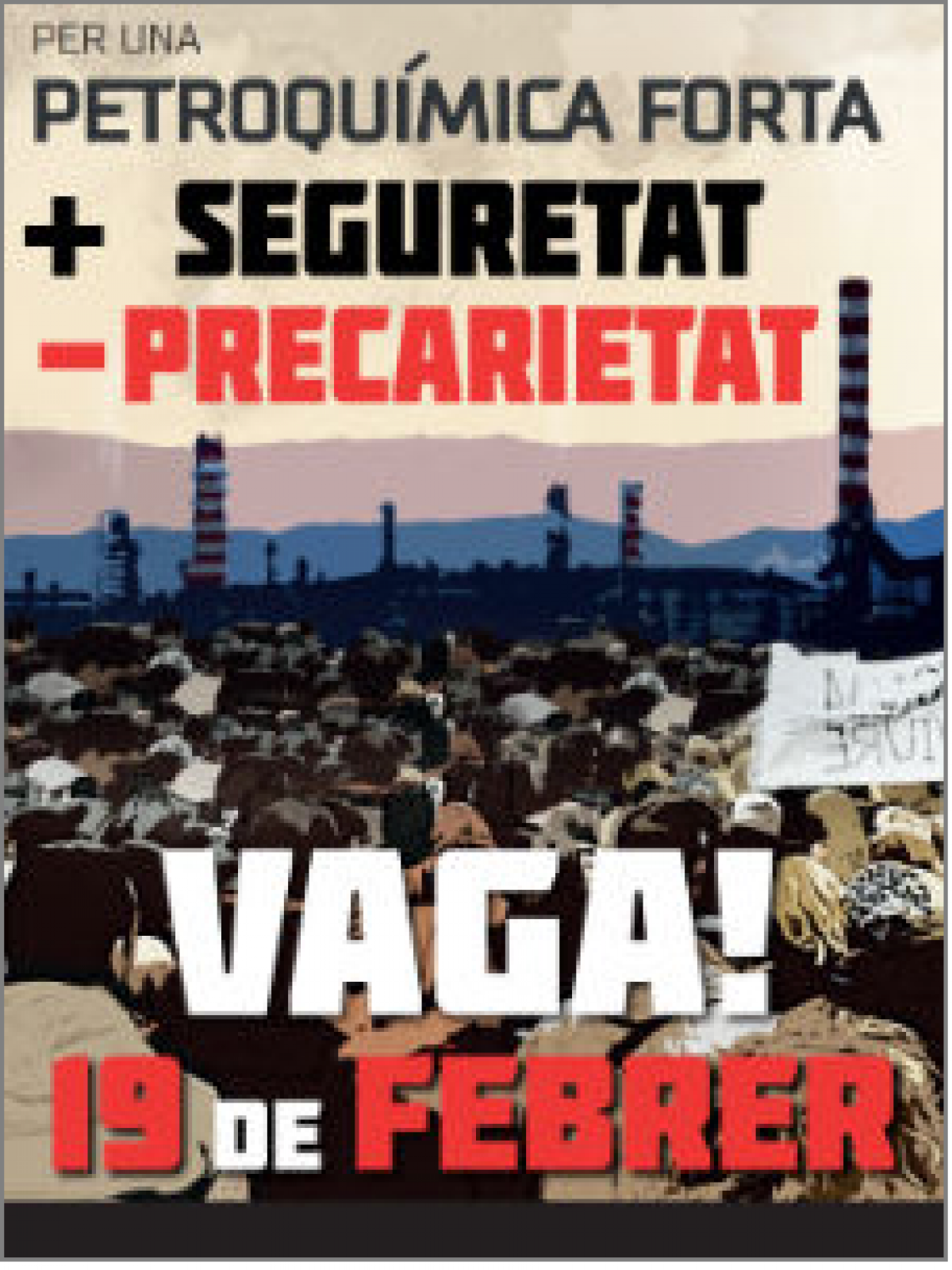 Cartel huelga Petroqumica