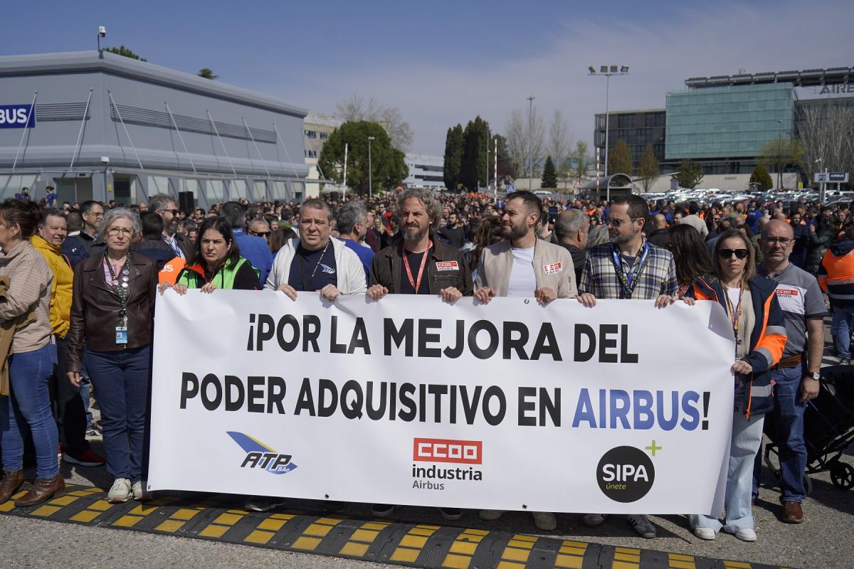Concentración en Airbus Getafe por un salario justo