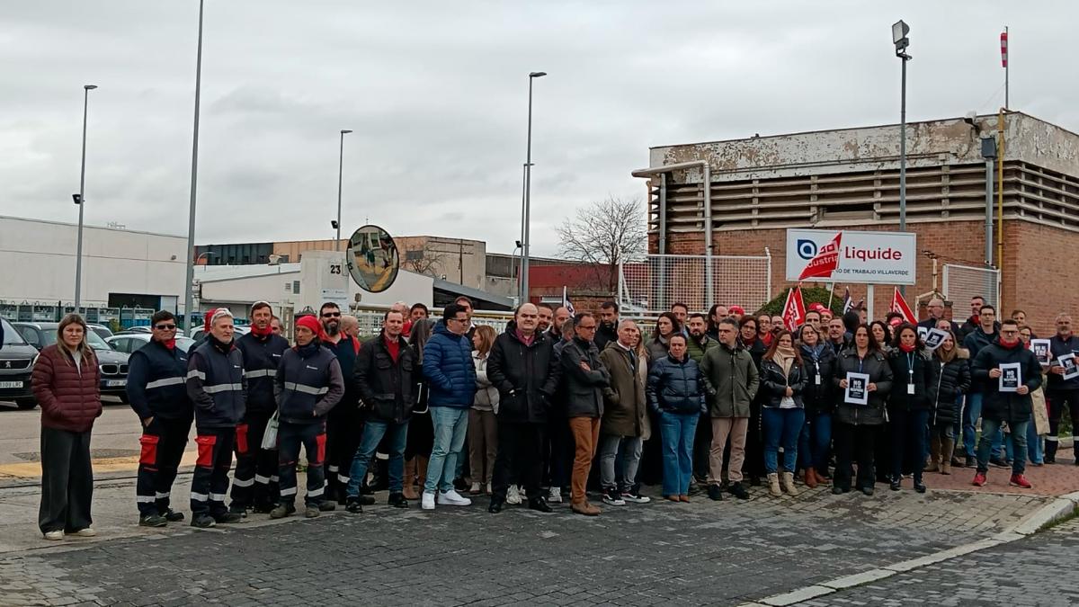 Trabajadoras y trabajadores de Air Liquide concentrados contra el ERE