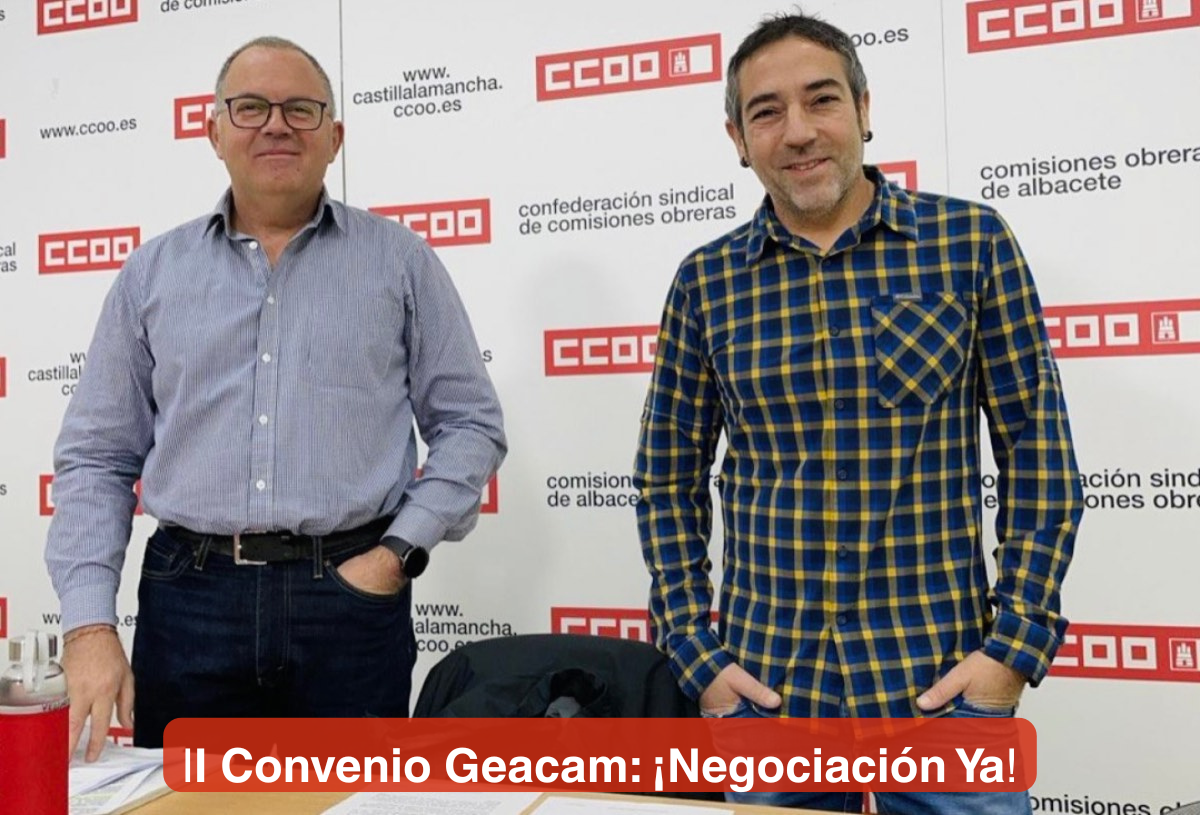 Manuel Amores y Paco Villarta, delegados sindicales Geacam CLM.
