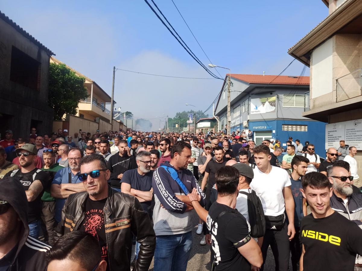Cargas policiais durante a Folga do Metal de Pontevedra