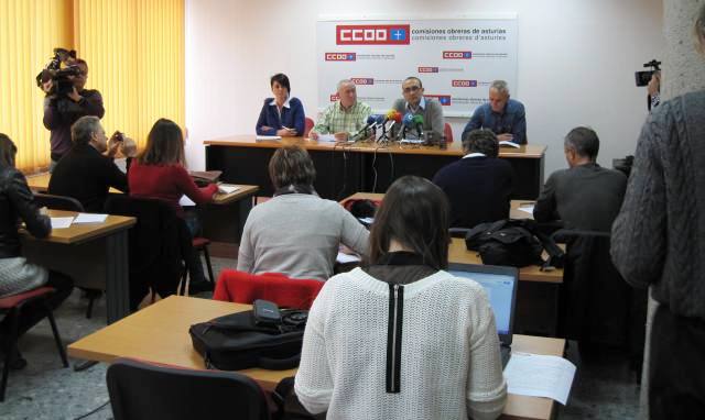 Rueda de prensa de CCOO de Industria de Asturias