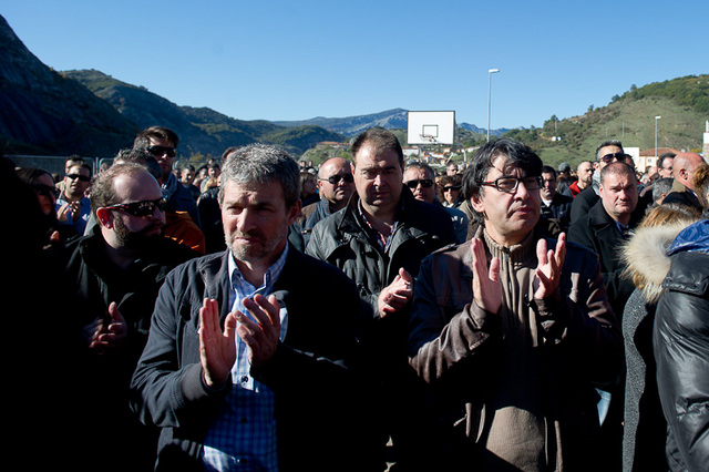 representantes de CCOO en el funeral