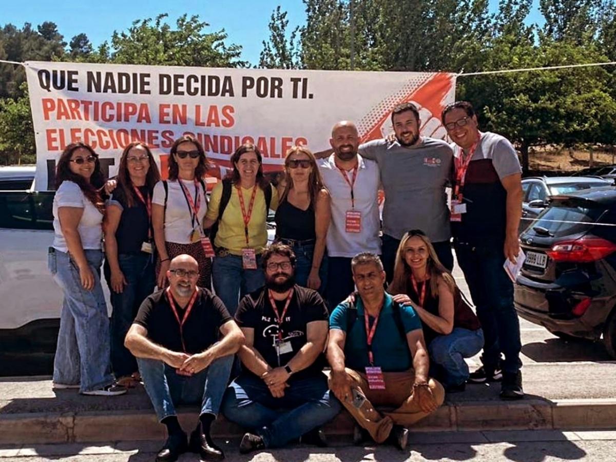 Parte de la candidatura de CCOO en las elecciones sindicales