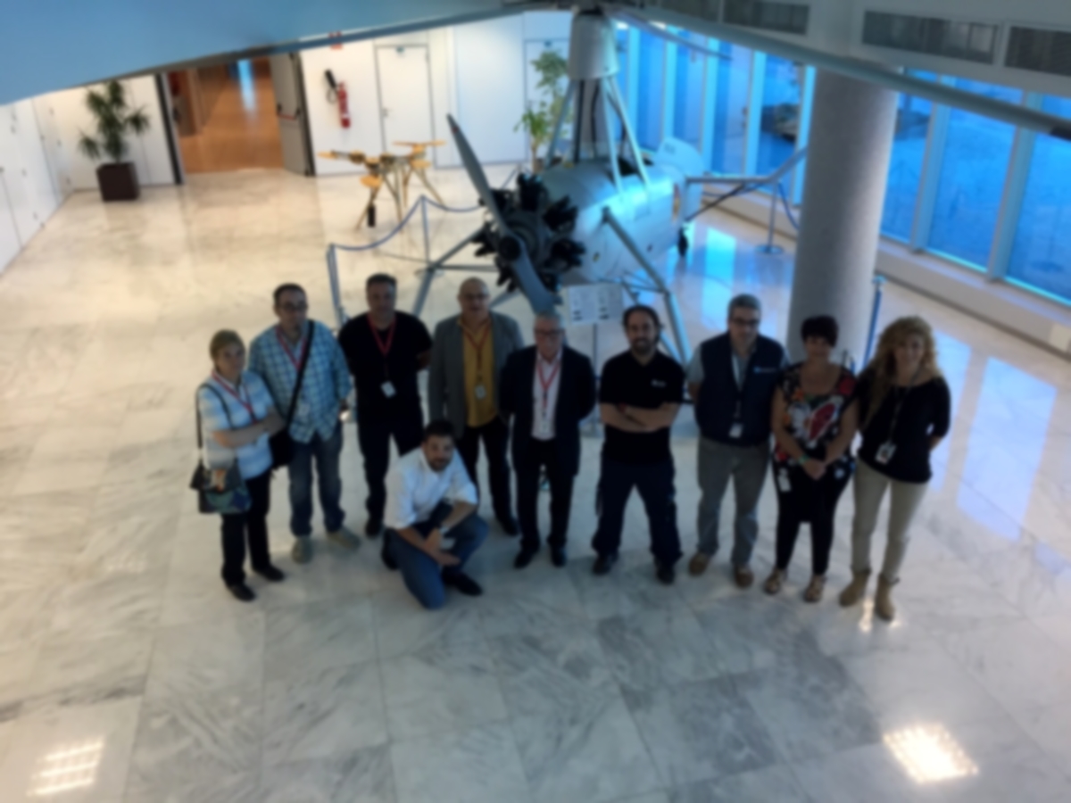 Delegacin de CCOO durante la visita de ayer a Airbus Helicopter