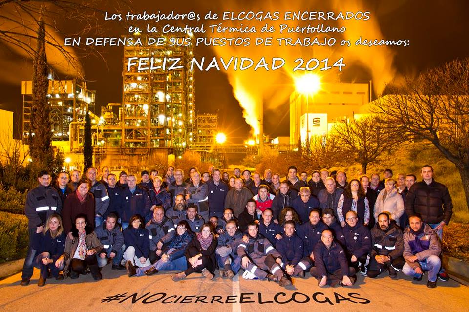 As han felicitado las fiestas los trabajadores y trabajadoras de Elcogas Puertollano