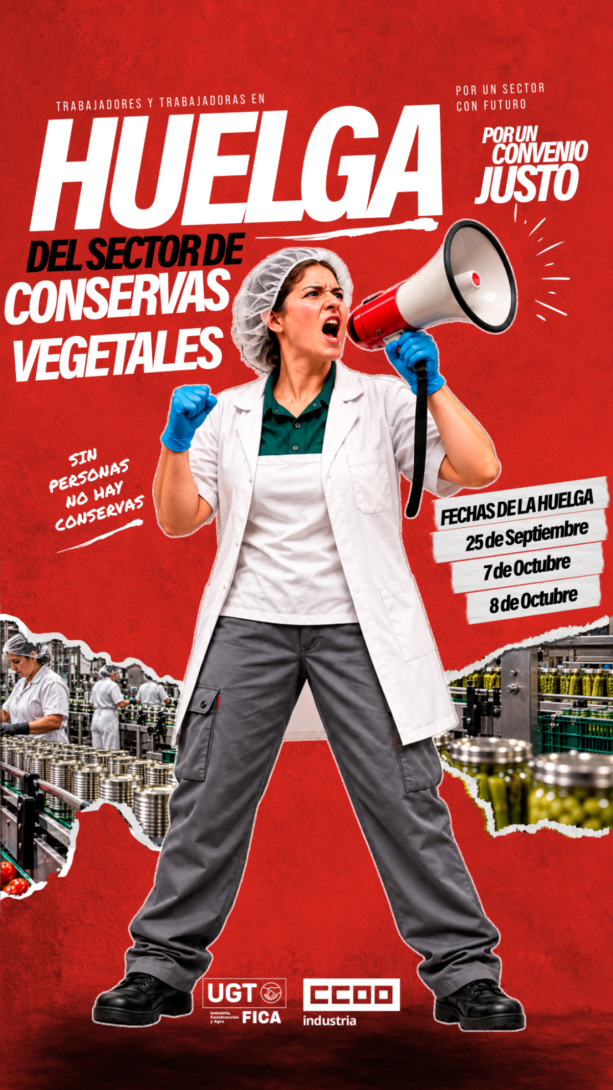 huelga en el sector de conservas vegetales