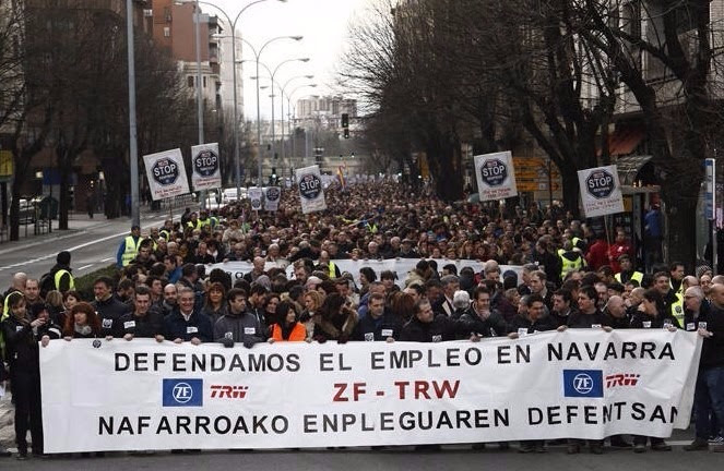 Pancarta Principal en la Manifestacin.