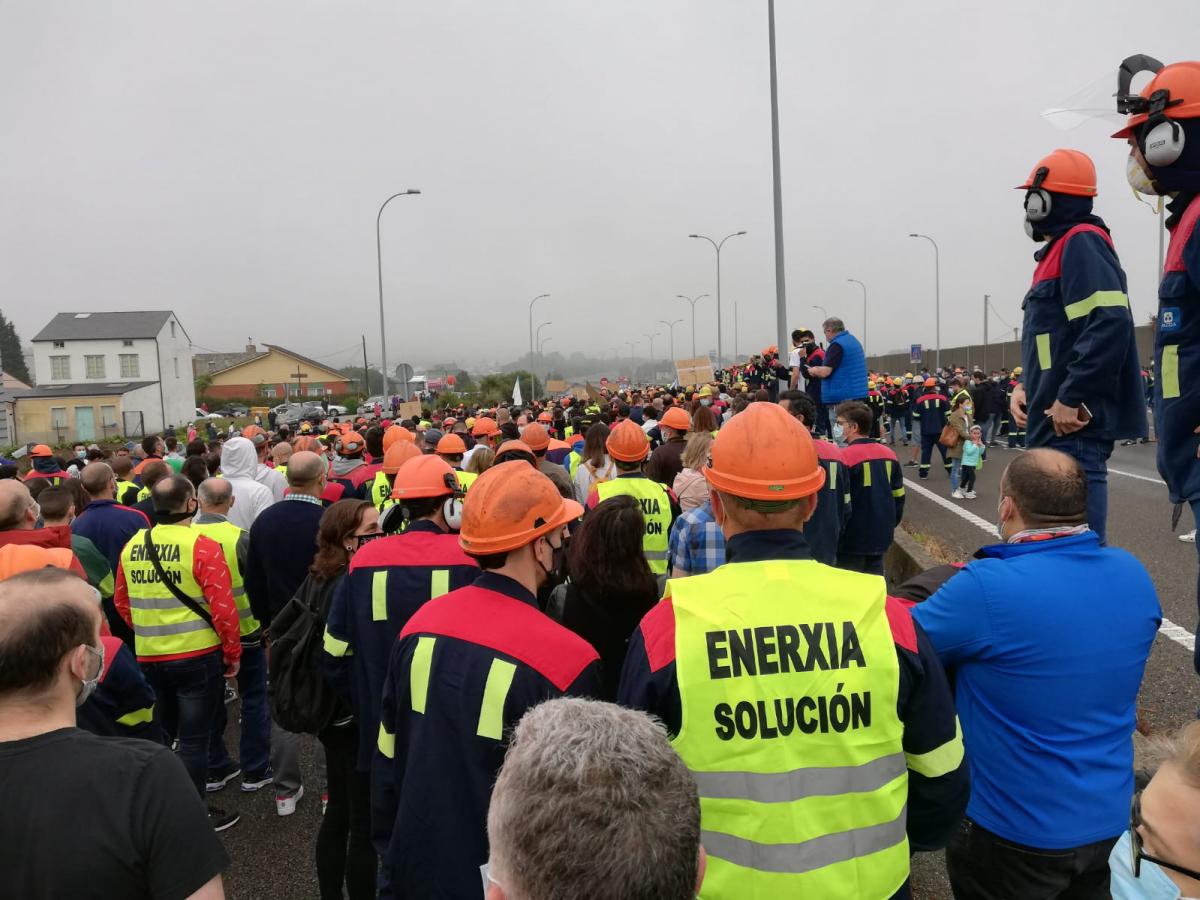 Un momento da manifestacin  en Ribadeo