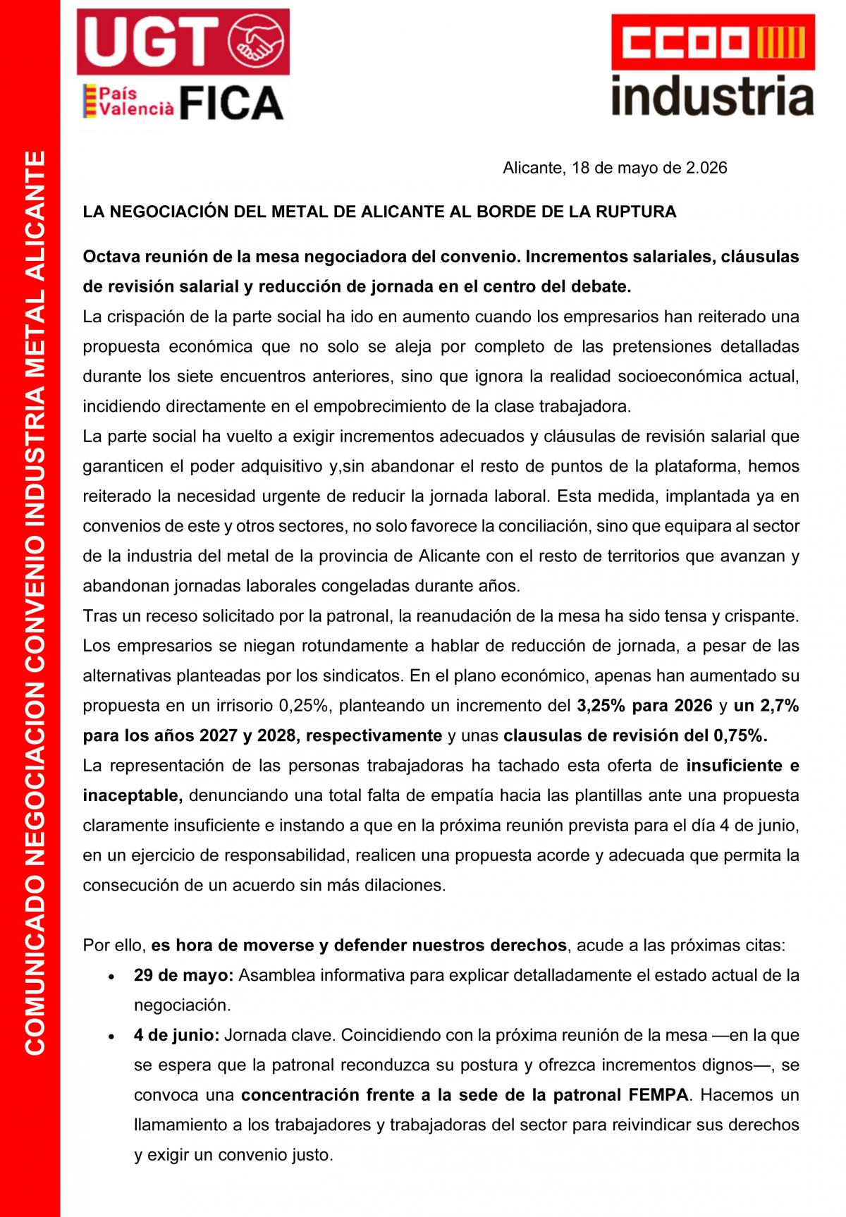comunicado conjunto