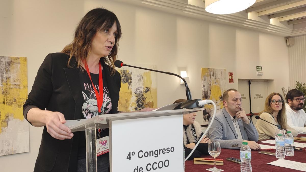 La secretaria general de CCOO de Industria, en el cuarto congreso de la federacin extremea