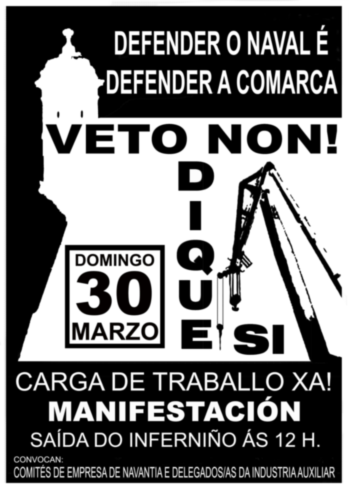 Imaxe do cartel da manifestacin do vindeiro domingo, da 30 de marzo.