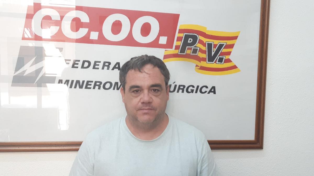 Vicente Garcés, responsable de Política Sindical y Política Industrial de CCOO de Industria País Valencià
