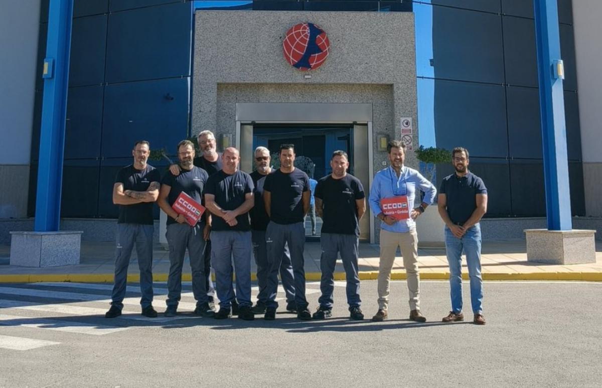 Secretario G. Industria Córdoba, Agustín Jiménez  y Comité CCOO de empresa de Coreco.