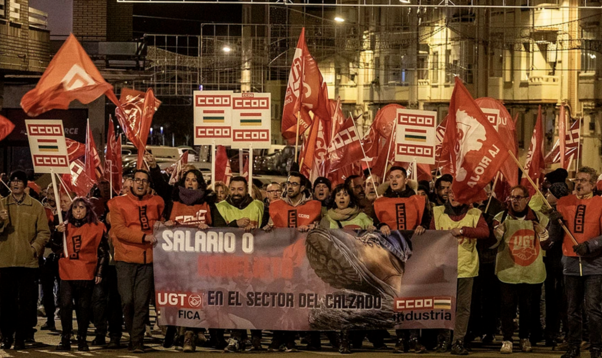 imagen de archivo de la pasada huelga del calzado