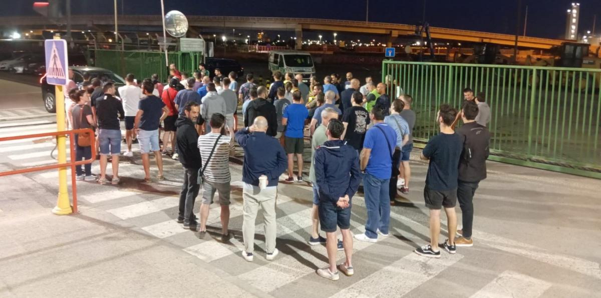 Reciente de huelga de trabajadores de Fertiberia Sagunto