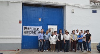 Concentracin de los trabajadores de la Panificadora de Tomelloso