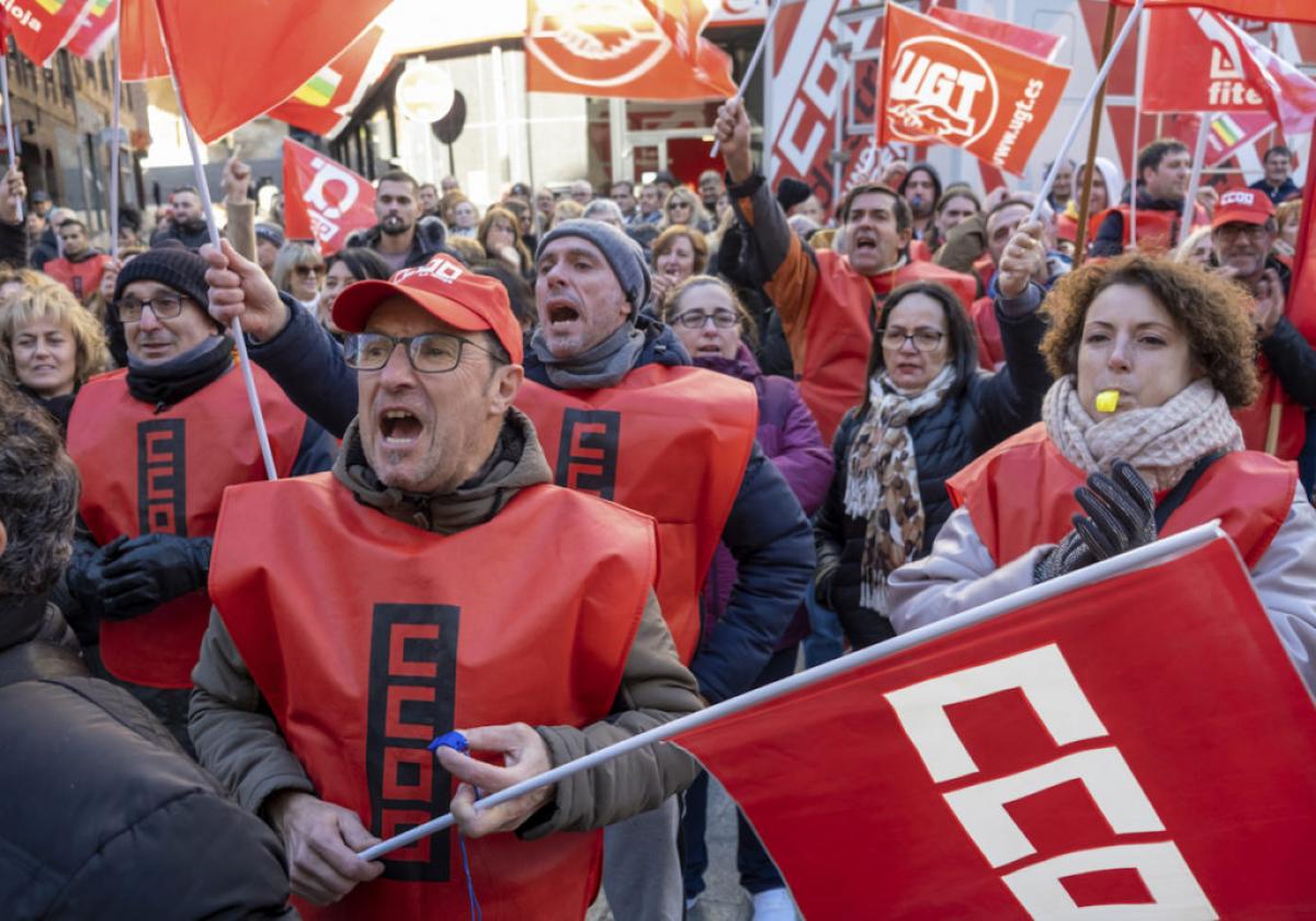 imagen de la pasada huelga del calzado